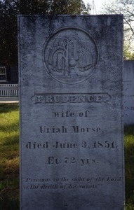 Tower Hill Cemetery (Edgartown, Mass.) gravestone: Morse, Prudence (d. 1851)