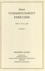 Springfield College Commencement program (1936)