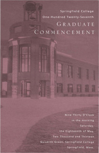Springfield College Graduate Commencement Program (2013)