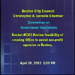 Committee on Government Operations hearing recording, April 26, 2005