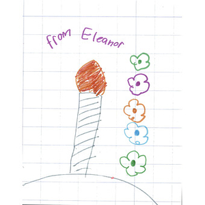 Candle and flowers drawing from a student at the International School of Kenya