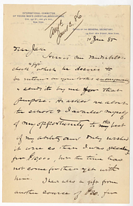 Letter from Richard C. Morse to J. T. Bowne (January 11, 1886)