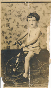 George 'Chip' on a bicycle