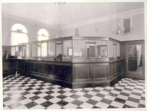 Bank interior circa 1928