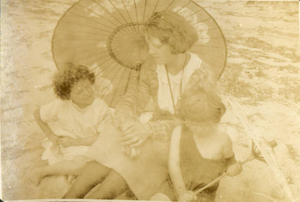 Memories of Marin family on Cold Storage Beach in early 20s in front of Napdone Cottage (still there)