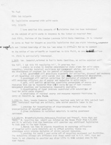 Legislation concerned with solid waste