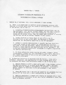 Proposal to Guide the Negotiation of a Soviet-American Citizen's Exchange