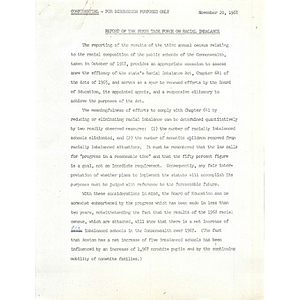 Report of the state task force on racial imbalance, November 20, 1968.