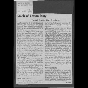 South of Boston story.