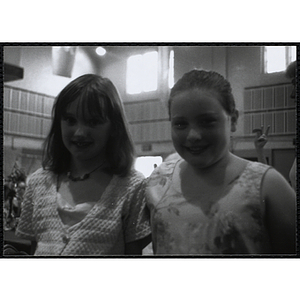 Two girls posing together at a Kiwanis Awards Night