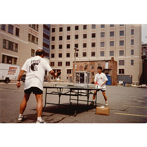 Ping-pong game at Recreation Day