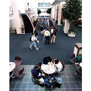 Aerial view of students in Curry Student Center
