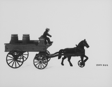 Toy Horse-drawn Wagon with Driver