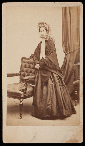 Studio portrait of Mrs. Dr. Slay, Boston, Mass., 1864