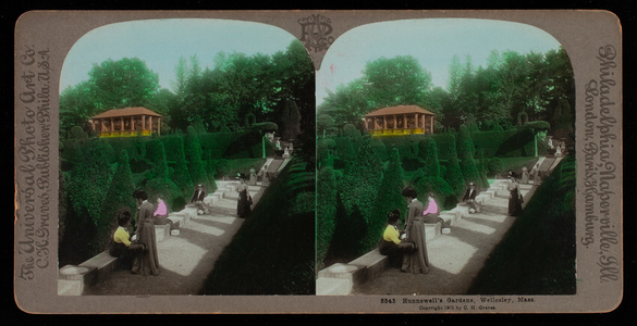 Stereograph, Hunnewell's gardens, Hunnewell Estate, Wellesley, Mass.