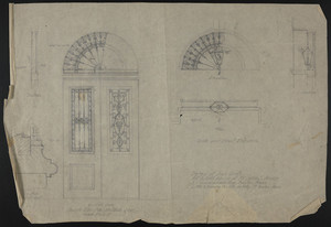 Detail of Iron Grills, Alt. & Add., House of Mr. John S. Ames, 3 Commonwealth Ave., Boston, Mass., undated