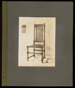 "Miscellaneous Chairs: Paired Arm and Side, Italian, Elizabethan, Jacobean, William and Mary, Queen Anne 12A"