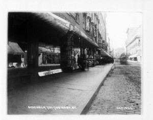 Sidewalk 701-703 Washington St., west side, Boston, Mass., October 1904