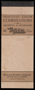 Practical color combinations for architects and decorators, done with Mellotone Flat Colors, The Lowe Brothers Company, Dayton and Toronto, Ohio