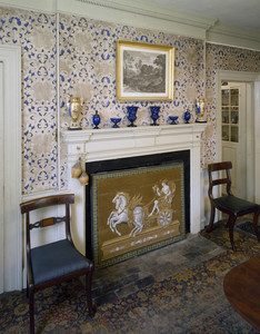 Dining room fireplace wall, Sarah Orne Jewett House, South Berwick, Maine