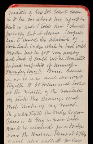 Thomas Lincoln Casey Notebook, November 1889-January 1890, 83, minutes of [illegible] Col Elliot