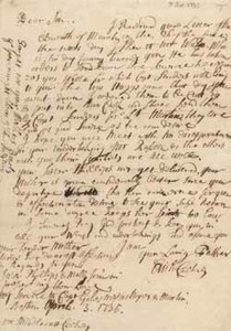 Letter from Elisha Cooke to Middlecott Cooke, 3 April 1735