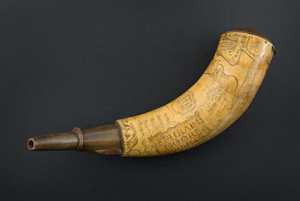 Powder horn belonging to Ephraim Moors