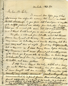 Letter from Benjamin Smith Lyman to Mr. Lesley