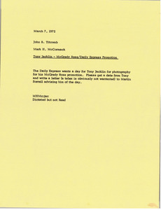 Memorandum from Mark H. McCormack to John B. Titcomb