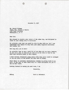 Letter from Mark H. McCormack to Harold Tittman