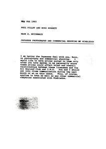 Memorandum from Mark H. McCormack to Phil Pilley and Buzz Hornett