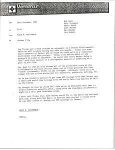 Memorandum from Mark H. McCormack to list