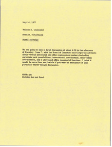 Memorandum from Mark H. McCormack to William H. Carpenter