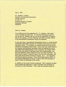 Letter from Mark H. McCormack to Gerald C. Draper