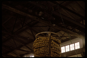 Cotton mill: unidentified structure hanging from rafters