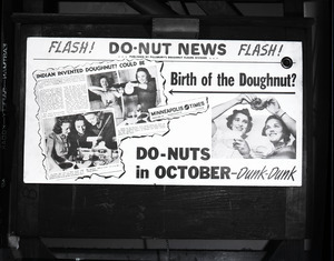 Henry A. Ellis and the doughnut: "Do-Nut News," comic poster on invention of the doughnut