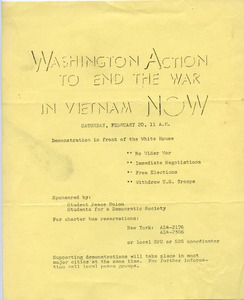 Washington Action to End the War in Vietnam Now