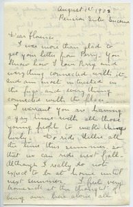 Letter from Rose Hinckley to Florence Porter Lyman