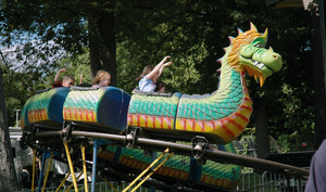 Franklin County Fair: dragon-headed roller coaster