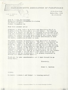Letter from Elmer C. Bartels to John S. Levis