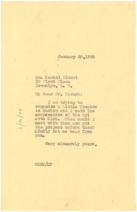 Letter from W. E. B. Du Bois to Samuel Blount