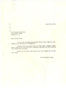 Letter from W. E. B. Du Bois to William Lloyd Imes