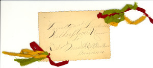 Place card for Dr. and Mrs. W. E. B. Du Bois