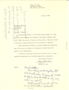 Letter from Scott Nearing to W. E. B. Du Bois