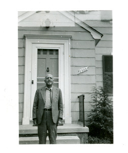 W. E. B. Du Bois in front of Baltimore home