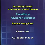 Committee on Government Operations hearing recording, April 22, 2005