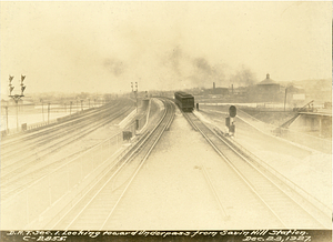 Dorchester Rapid Transit section 1. Looking toward underpass from Savin Hill Station