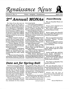 Renaissance News, Vol. 4 No. 4 (April 1990)