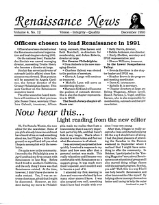 Renaissance News, Vol. 4 No. 12 (December 1990)