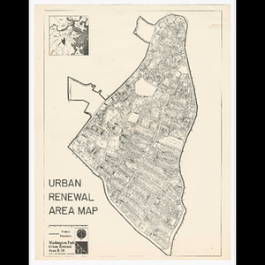 Map of Washington Park urban renewal area